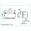 ZLA 125 W - HY 6-45 m3/h - komplett légbevezető páraszabályozott 6-45 m3/h térfogatárammal
