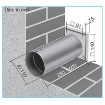 WES 100 - Teleszkópos fali átvezető