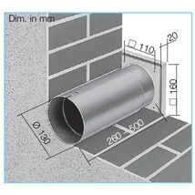 WES 120 - Teleszkópos fali átvezető