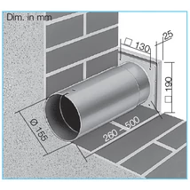 WES 150 - Teleszkópos fali átvezető